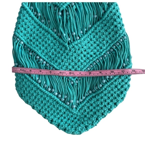 NWT Made in India Crochet Beaded Shoulder Bag Festival Coachella Boho Prarie - Picture 9 of 10